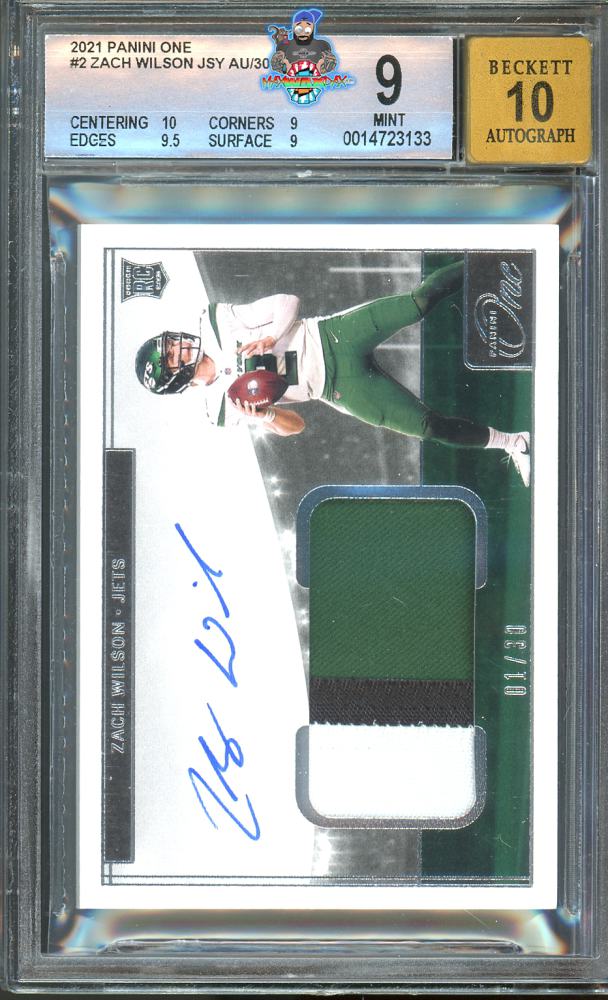 2021 Panini One Jersey Autograph Zach Wilson #2 /30