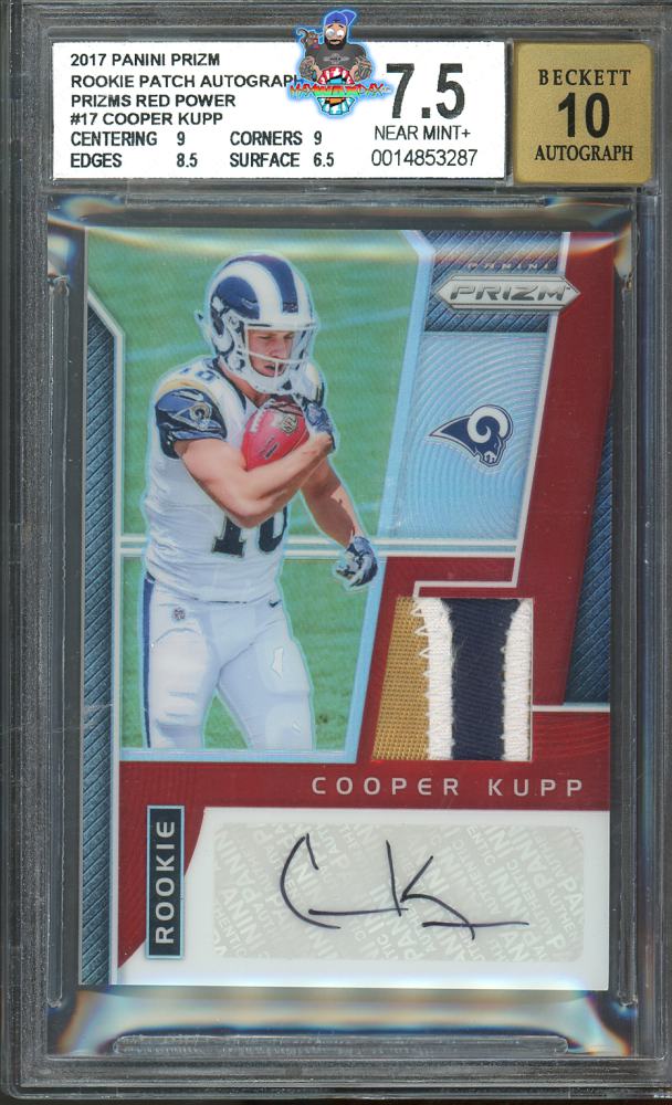 2017 Panini Prizm Rookie Patch Autograph Red Power Prizm Cooper Kupp #17 /15