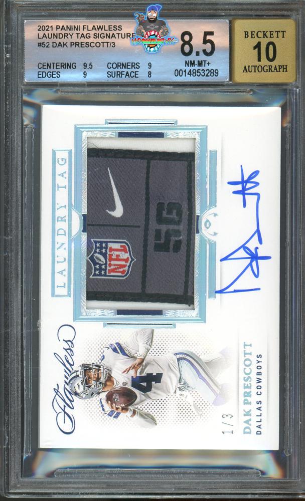2021 Panini Flawless Laundry Tag Signature Dak Prescott #52 /3