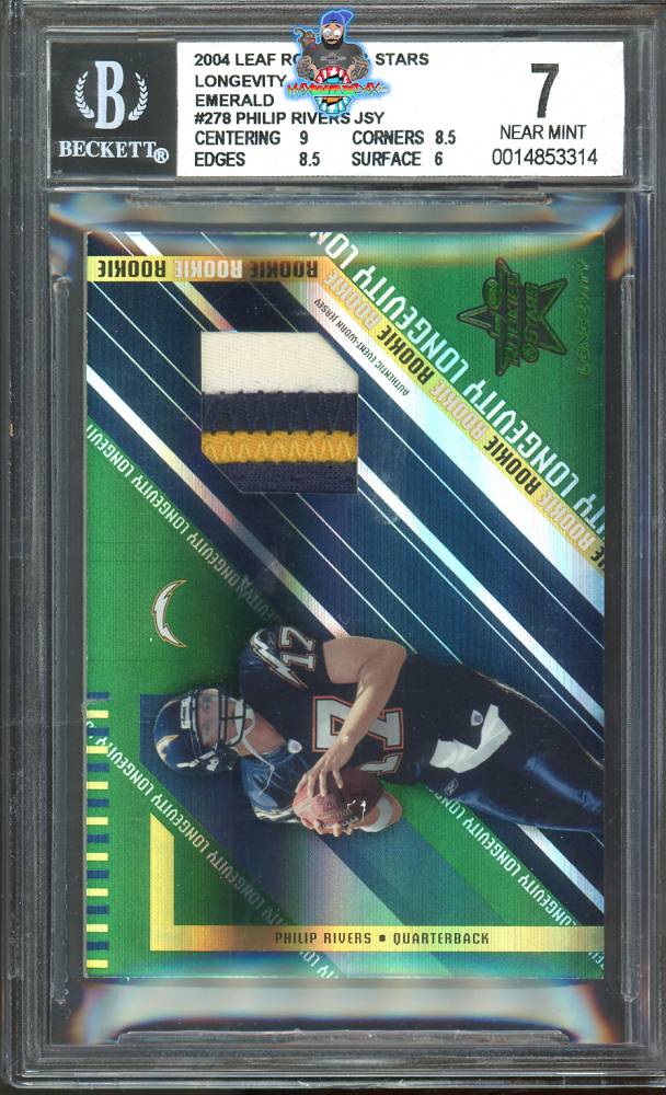 2004 Leaf Rookies and Stars Longevity Jersey Emerald Philip Rivers #278 /25