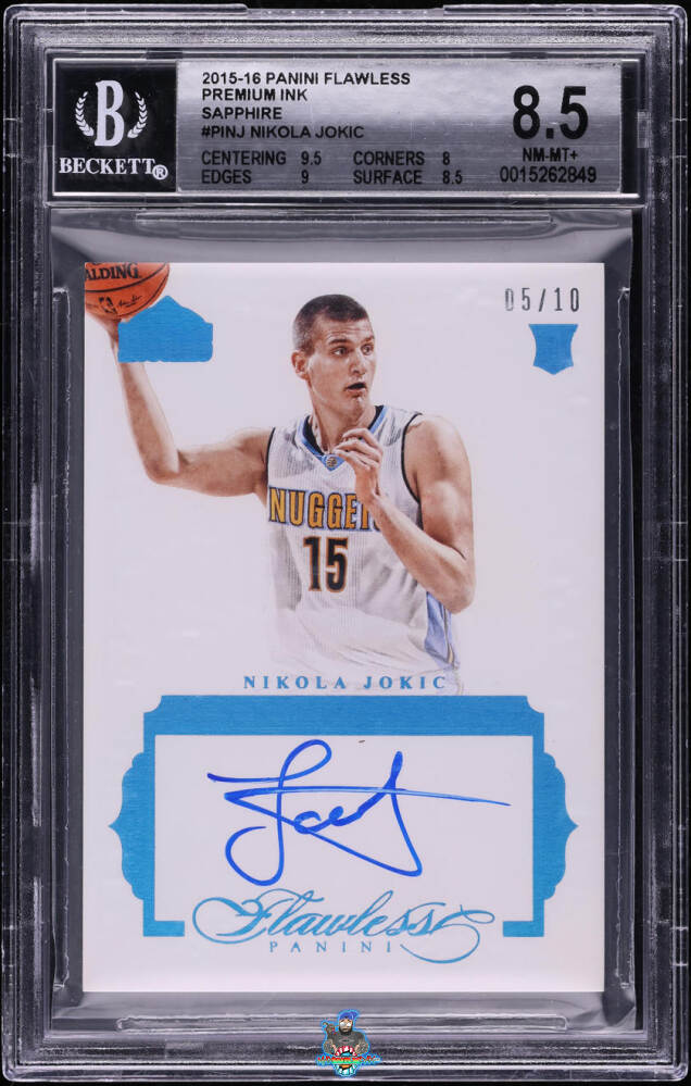2015 Panini Flawless Premium Ink Autograph Sapphire Nikola Jokic #PINJ /10