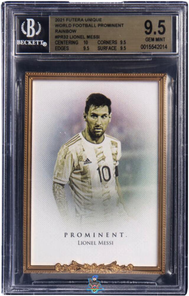 2021 Futera World Football Unique Prominent Rainbow Lionel Messi #PR32