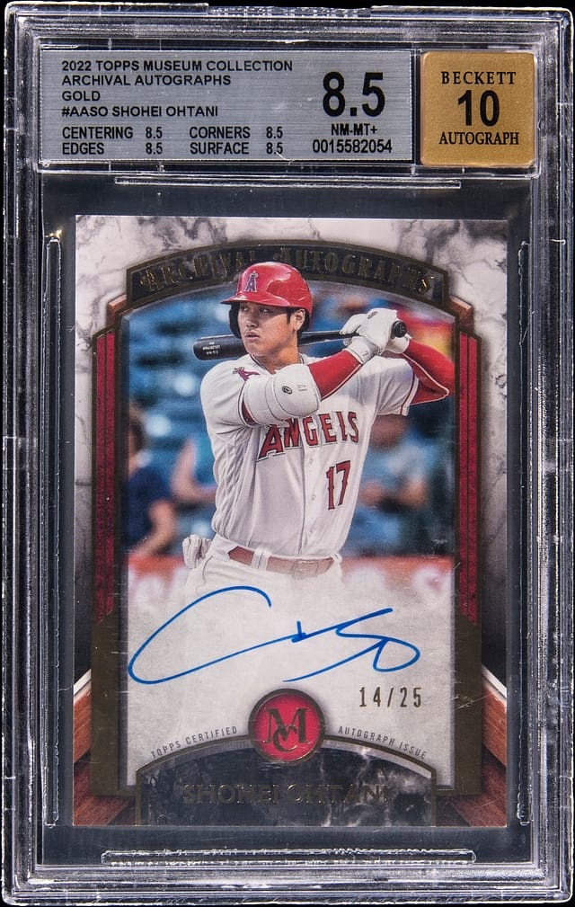 2022 Topps Museum Collection Archival Autograph Gold Shohei Ohtani #AASO /25