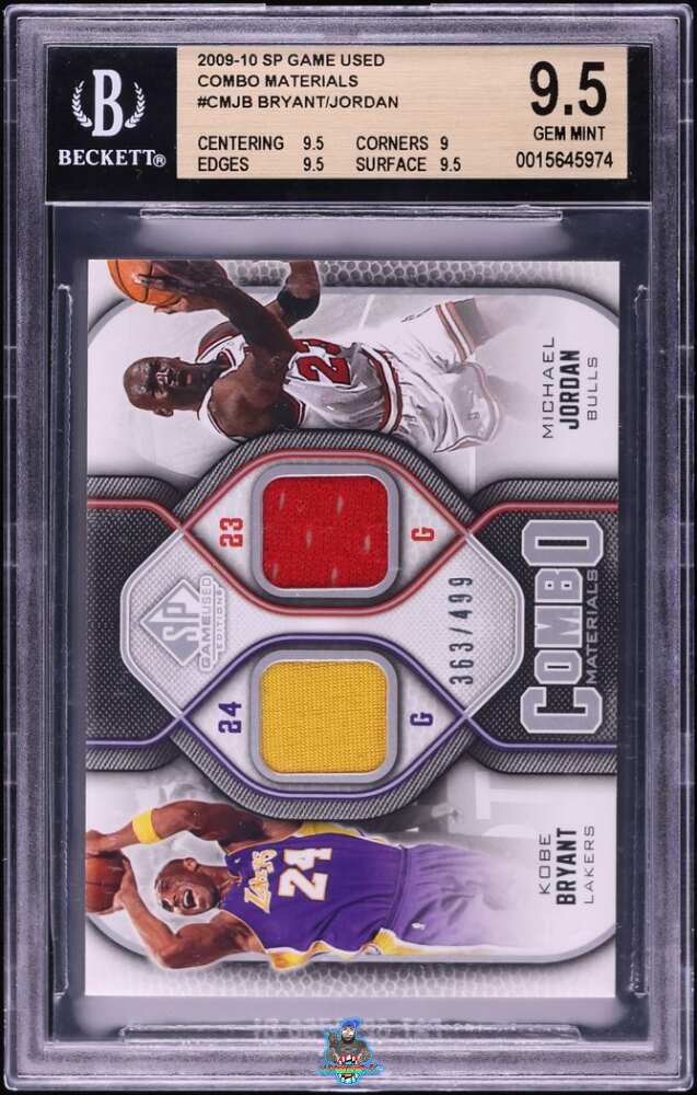 2009 SP Game Used Combo Materials Kobe Bryant/Michael Jordan #CMJB /499