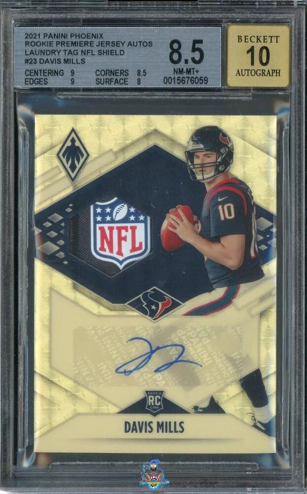 2021 Panini Phoenix Rookie Premiere Jersey Autograph Laundry Tag NFL Shield Davis Mills #23 /1