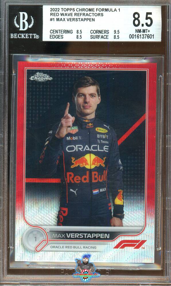 2022 Topps Chrome Formula 1 Red Wave Refractors Max Verstappen #1 /5