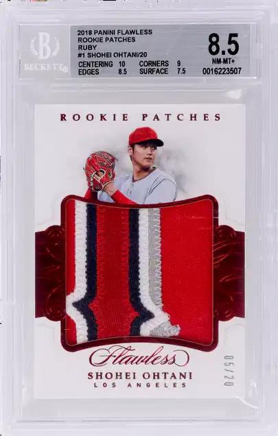 2018 Panini Flawless Shohei Ohtani Rookie Patch Ruby
