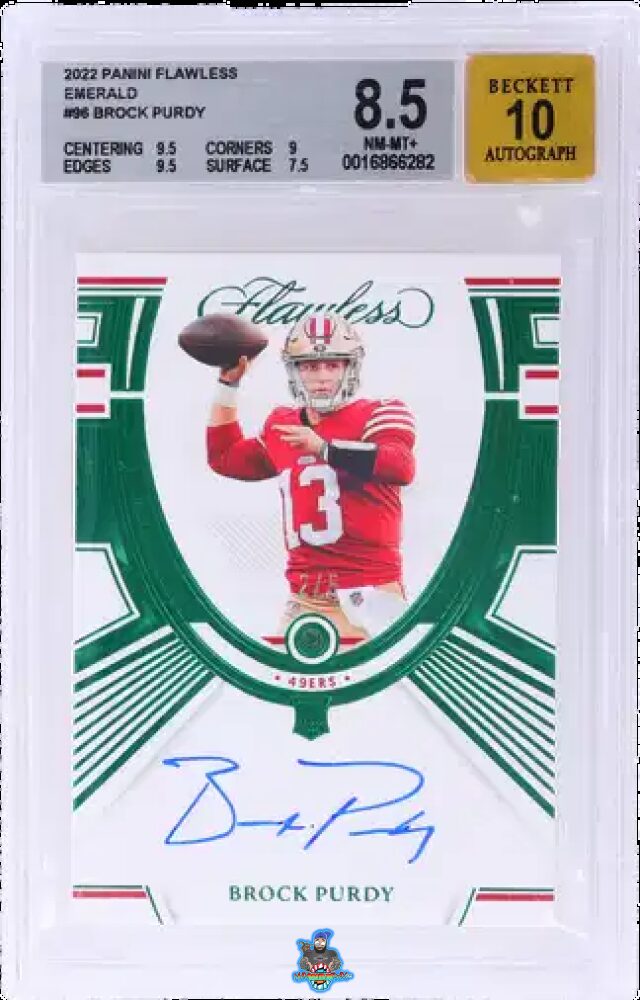 2022 Panini Flawless Autograph Emerald Brock Purdy #96 /5