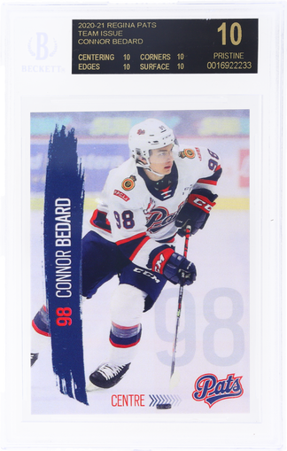 2020 Regina Pats Team Issue Connor Bedard #NNO