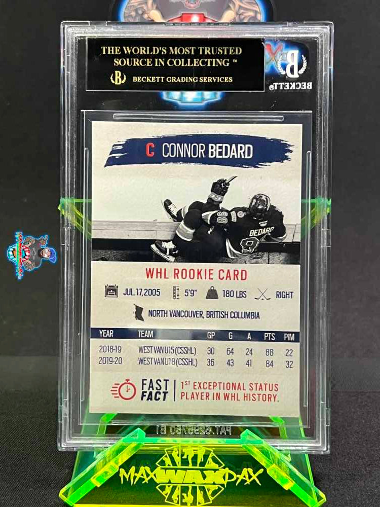Back of 2020 Regina Pats Team Issue Connor Bedard #NNO