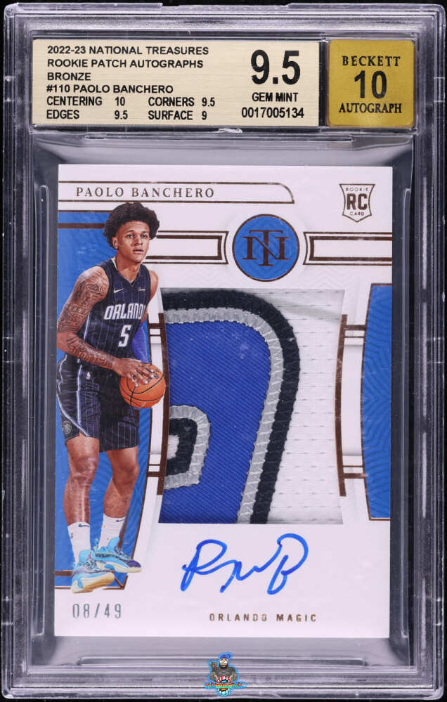 2022 National Treasures Rookie Patch Autograph Bronze Paolo Banchero #110 /49
