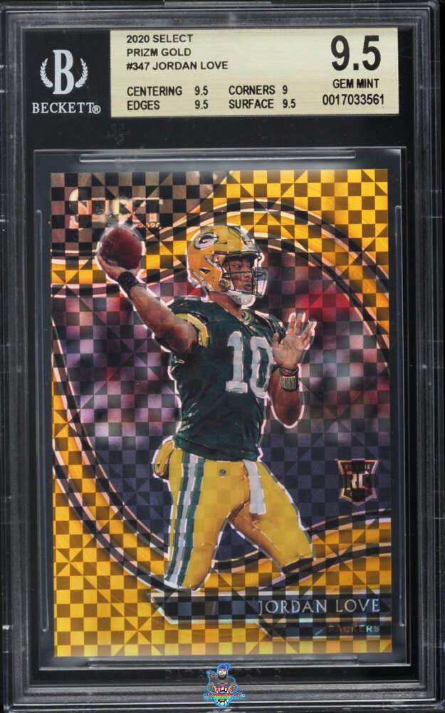 2020 Panini Select Field Level Gold Prizm Jordan Love #347 /10
