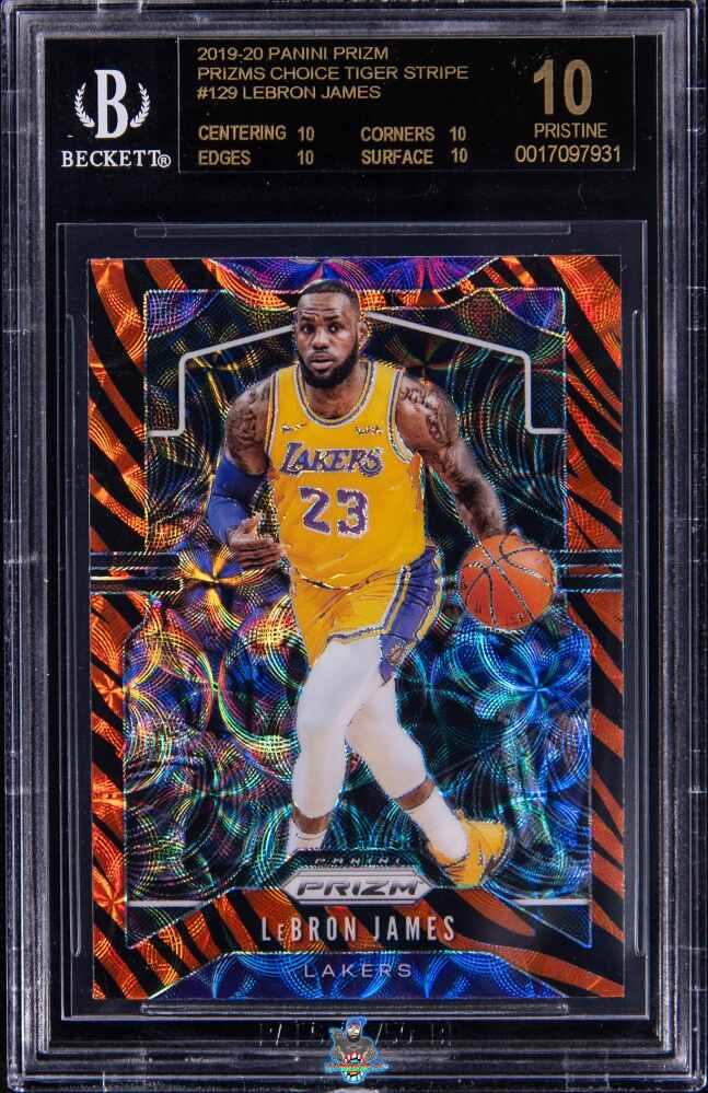 2019 Panini Prizm Tiger Stripe Choice Prizm LeBron James #129