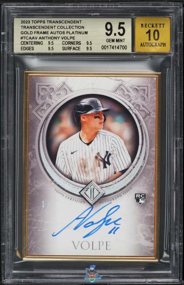 2023 Transcendent Transcendent Collection Gold Frame Autographs Platinum Anthony Volpe #TCAAV