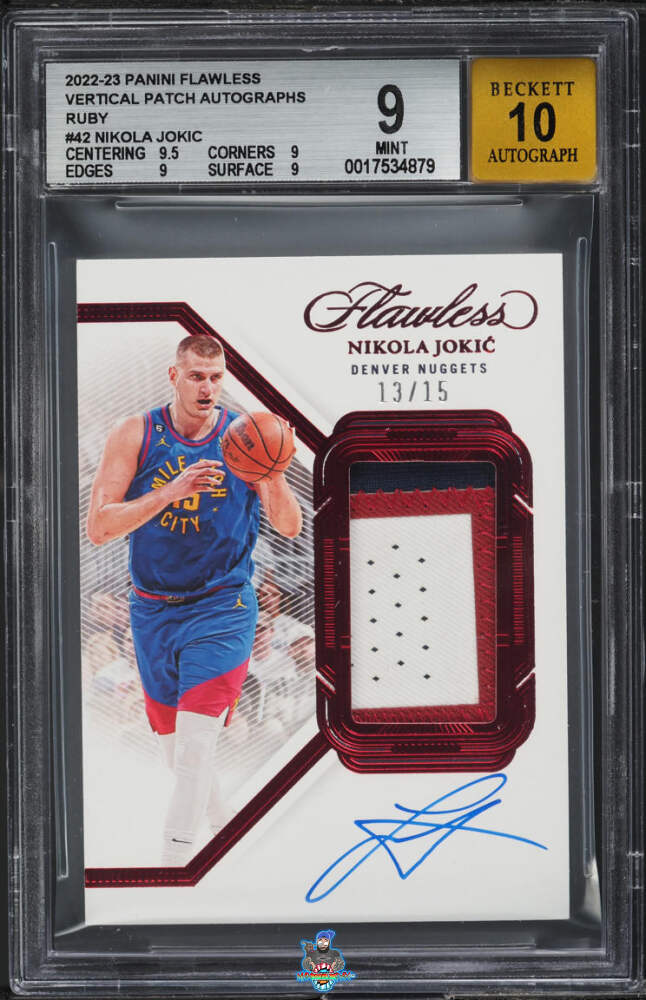 2022 Panini Flawless Vertical Patch Autograph Ruby Nikola Jokic #VPANJC /15