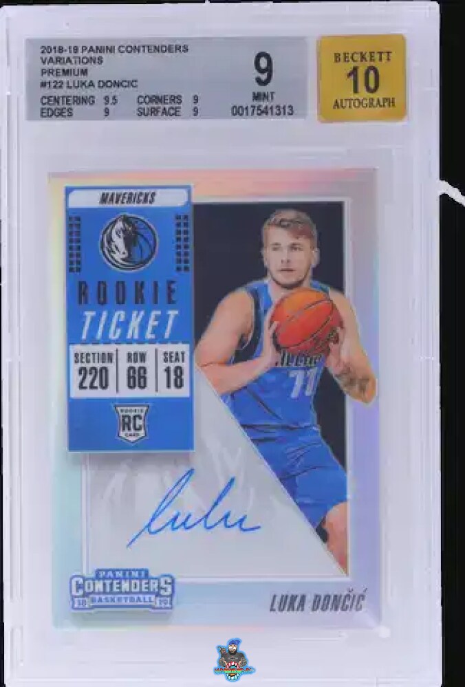 2018 Panini Contenders Ball At Chest Variation Rookie Ticket Autograph Premium Luka Doncic #122