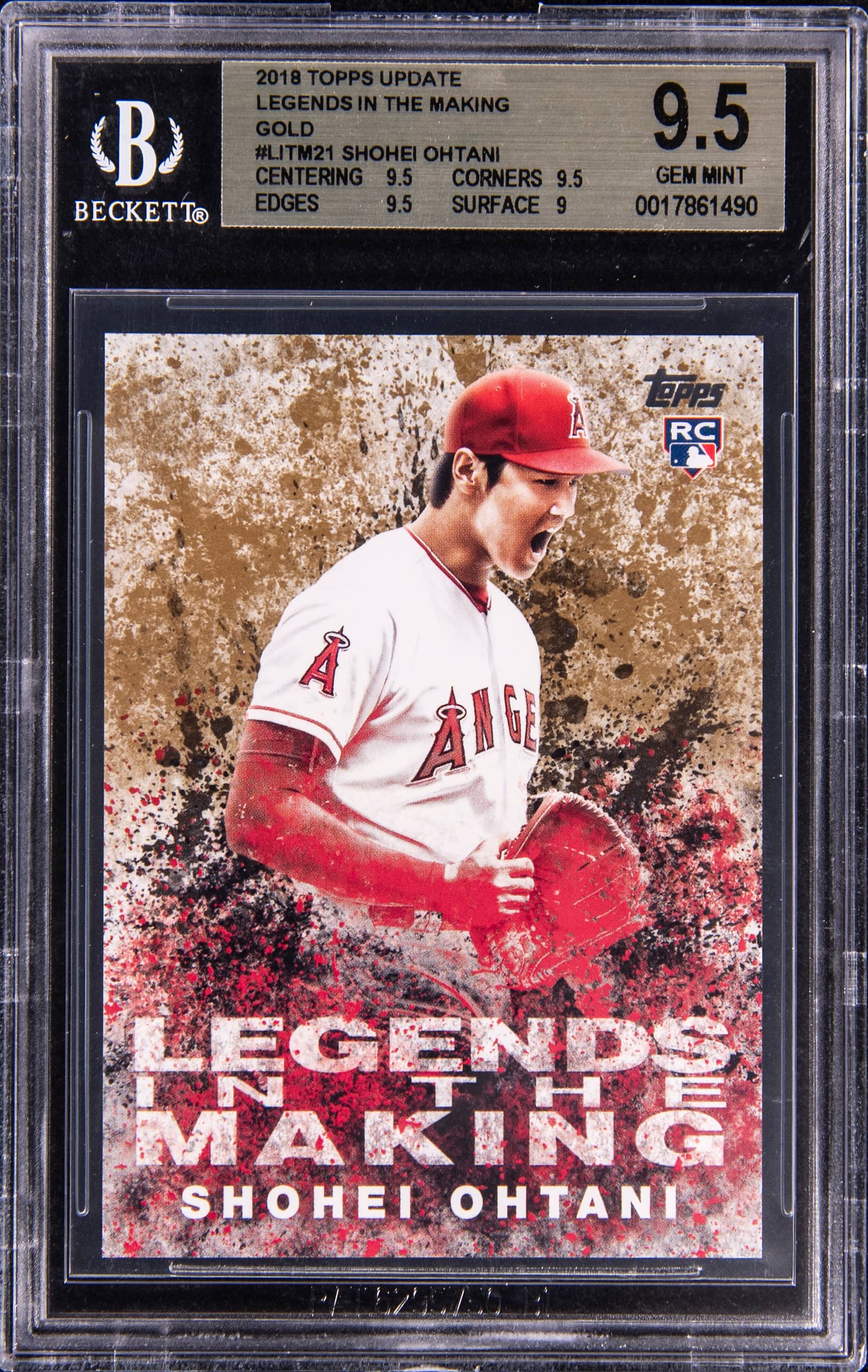 2018 Topps Update Legends In the Making Gold Shohei Ohtani #LITM21 /50
