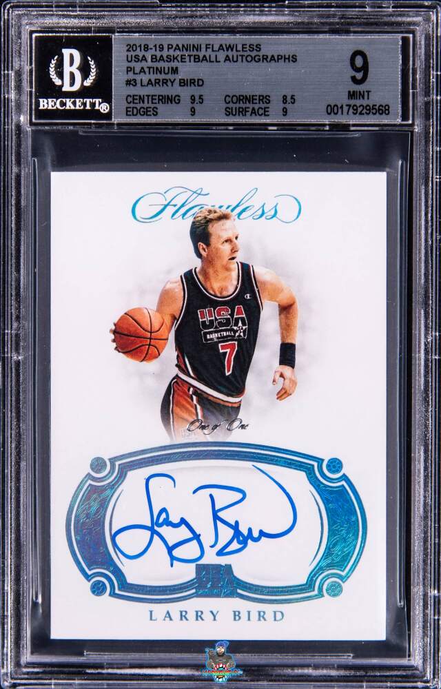 2018 Panini Flawless USA Basketball Autographs Platinum Larry Bird #3 /1