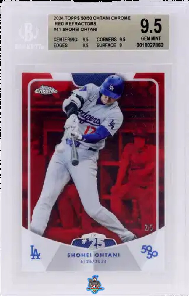 2024 Topps 50/50 Ohtani Chrome Red Refractor Shohei Ohtani #41 /5