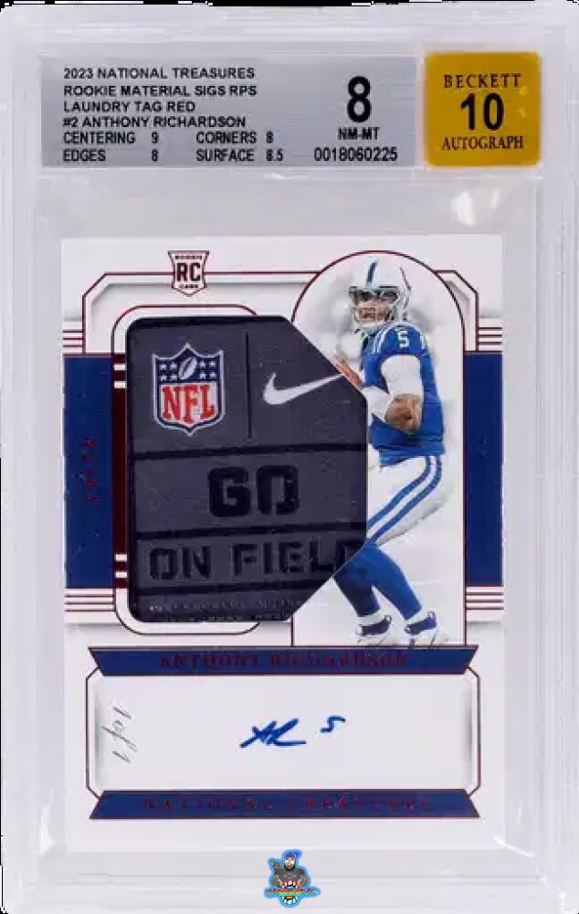 2023 National Treasures Rookie Material Signature Laundry Tag Red Anthony Richardson #2 /1