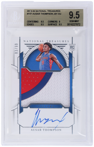 2023 National Treasures Rookie Patch Autograph Ausar Thompson #137 /99