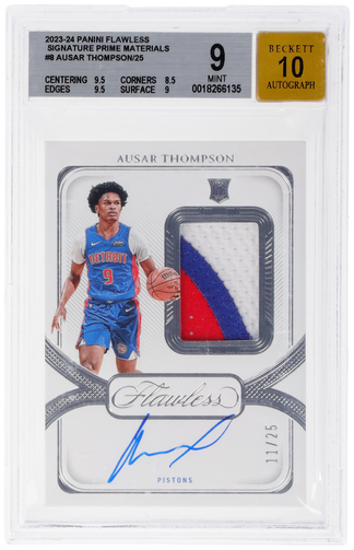 2023 Panini Flawless Signature Prime Material Ausar Thompson #SPA-ATD /25