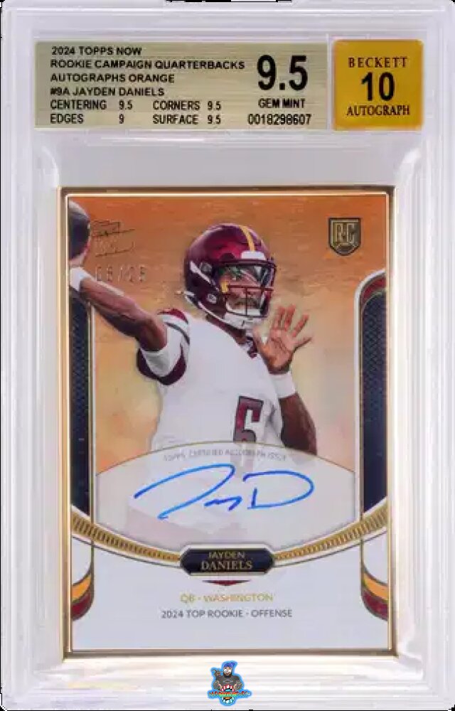 2024 Topps Now Rookie Campaign Quarterbacks Autograph Orange Jayden Daniels #9A /25
