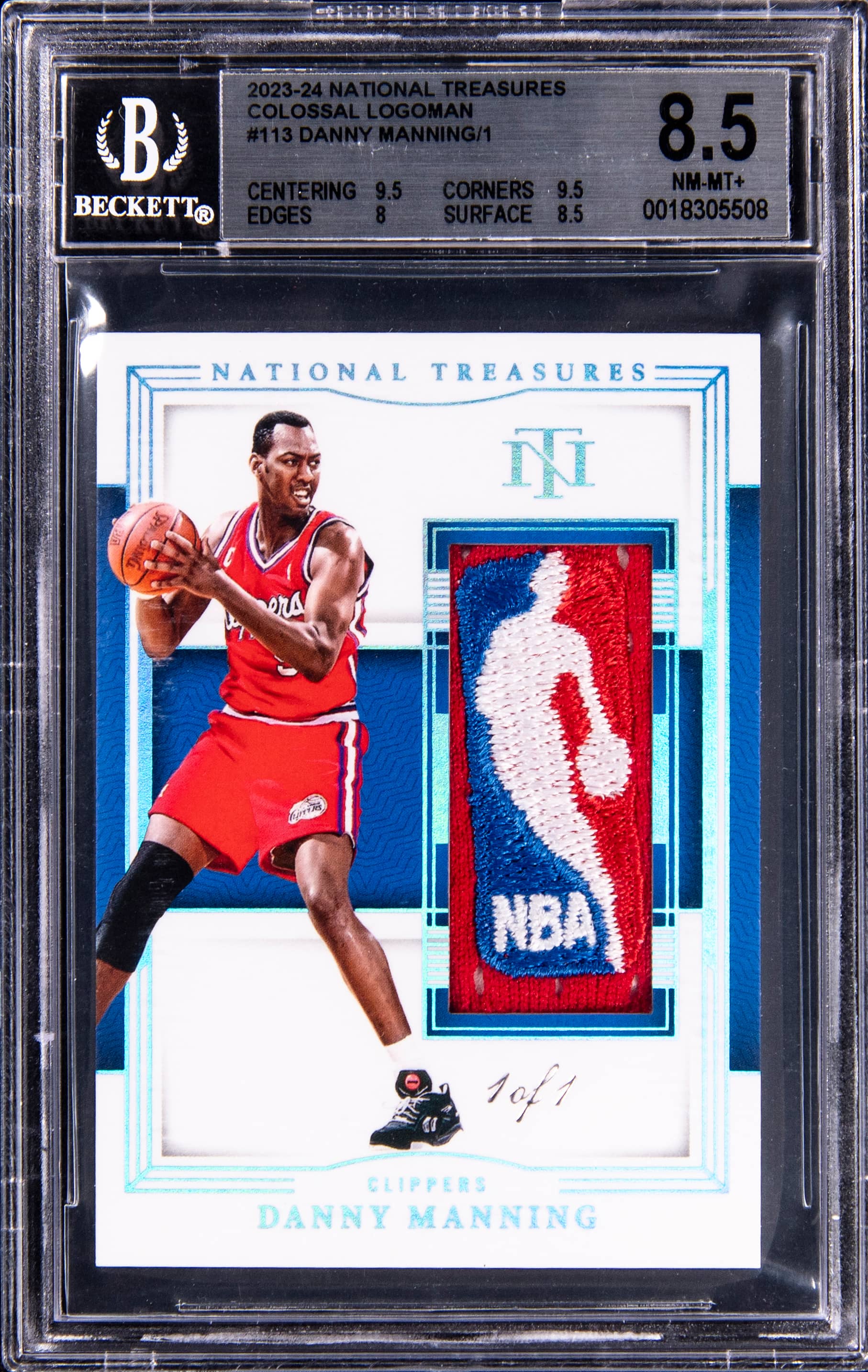2023 National Treasures Colossal Logoman Danny Manning #113