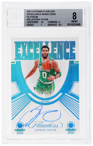 2021 Panini Flawless Excellence Signature Platinum Jayson Tatum #EXCJAY /1
