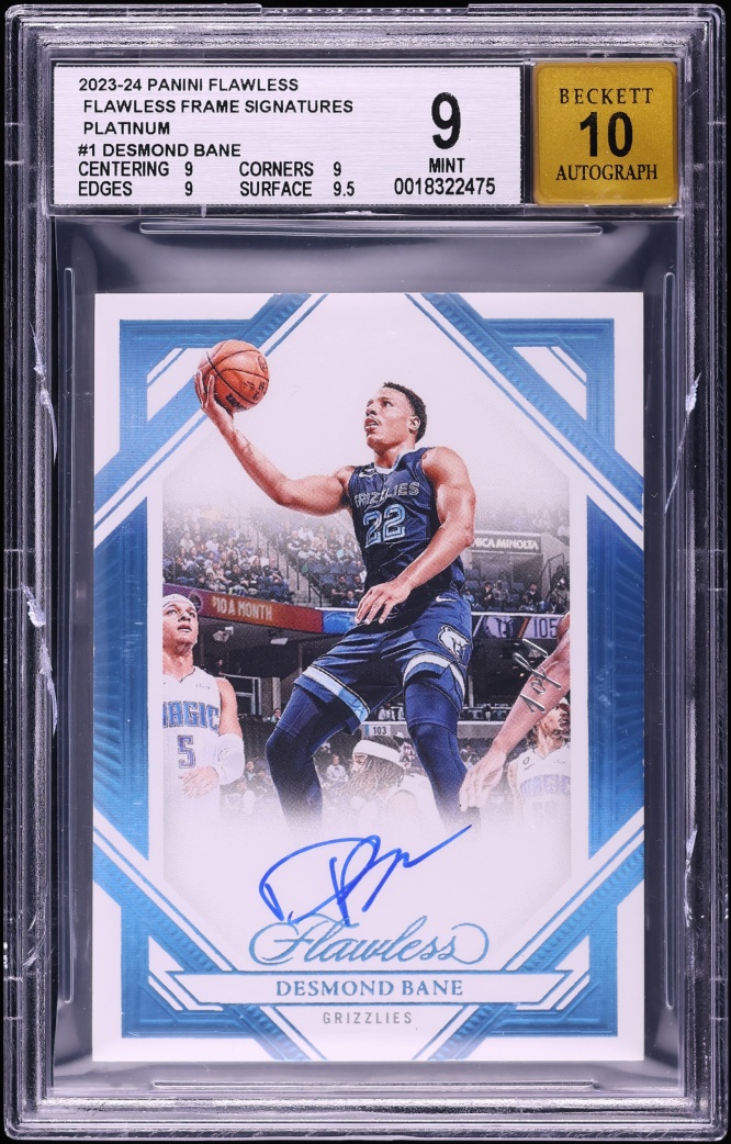 2023 Panini Flawless Frame Signature Platinum Desmond Bane #FFS-DBN /1
