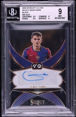 2024 Select La Liga Black Gavi AUTO 1/1 #SE-G BGS 9 MINT