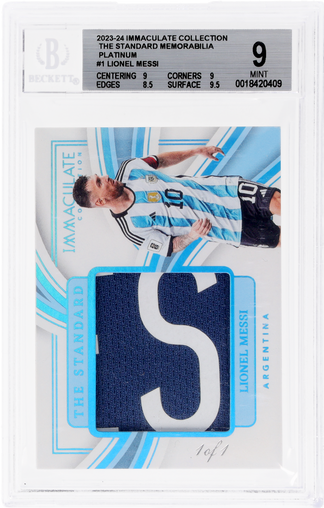 2023 Immaculate Collection the Standard Memorabilia Platinum Lionel Messi #TSLM /1