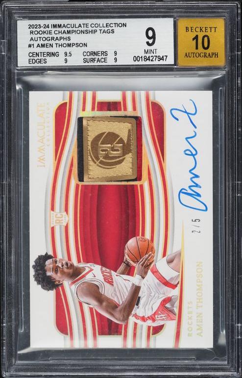 2023 Collection Rookie Championship Tags Autographs Amen Thompson #1 /5