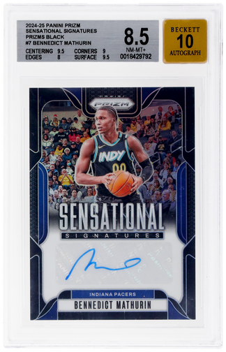 2024 Panini Prizm Sensational Signatures Black Prizm Bennedict Mathurin #SS-BMP /1