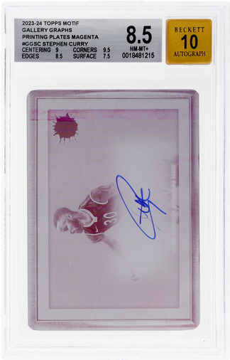 2023 Panini Motif Gallery Graphs Printing Plate Magenta Stephen Curry #GGSC /1