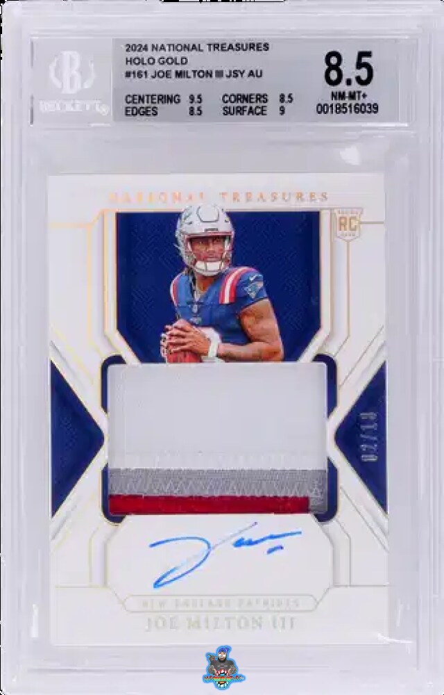 2024 National Treasures Patch Autograph Holo Gold Joe Milton III #161 /10
