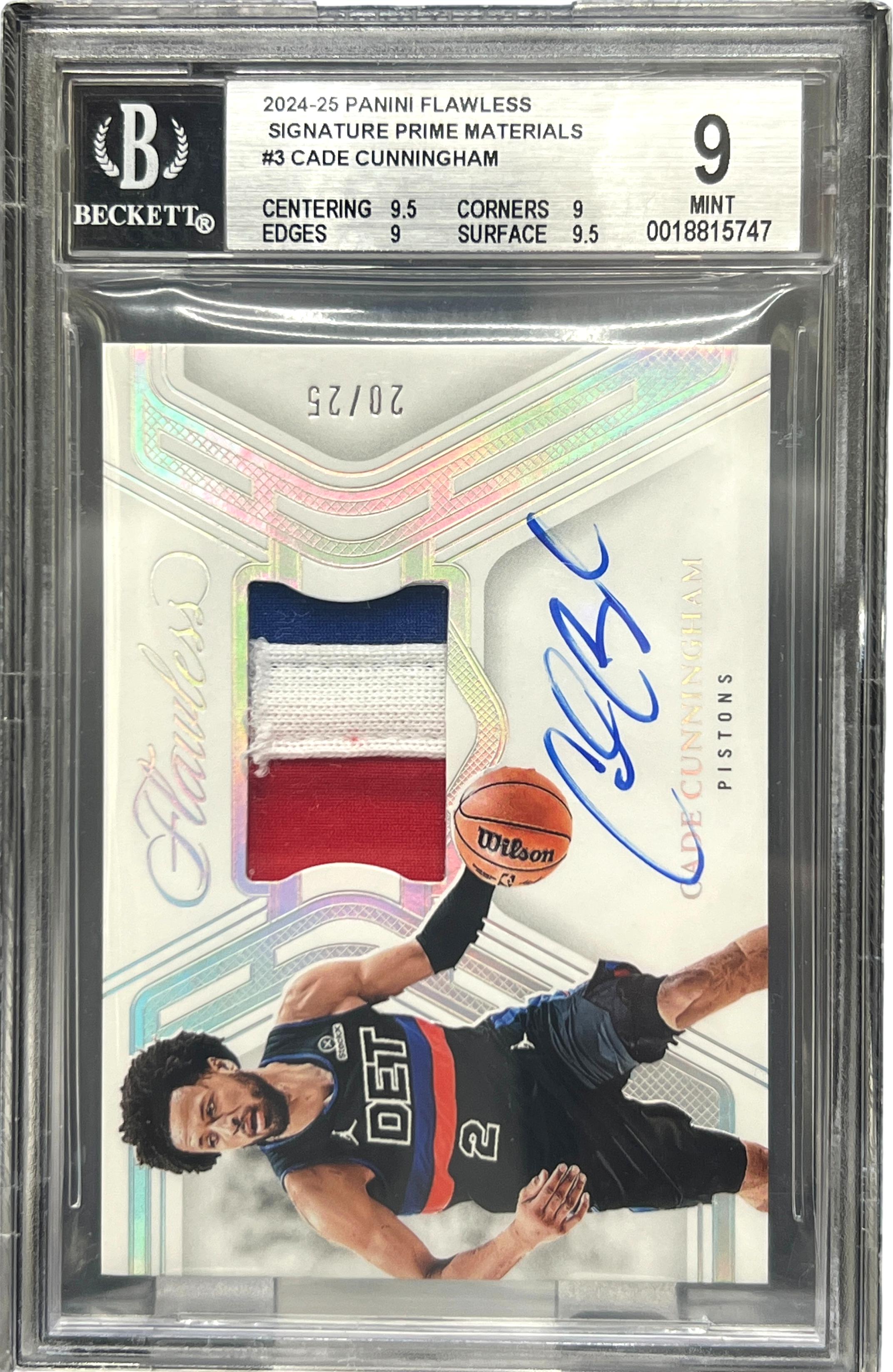 2024 Flawless Signature Prime Materials Cade Cunningham #3