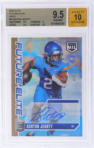 2025 Elite Future Autograph Gold Ashton Jeanty #FEAJY /5