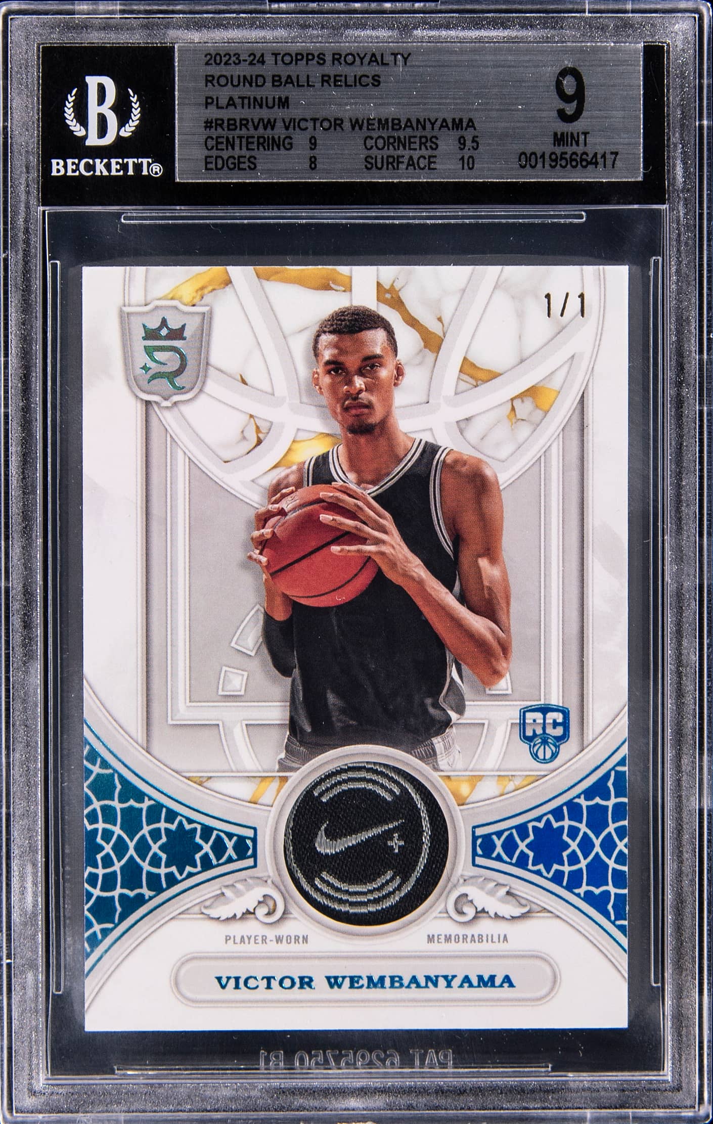 2023 Royalty Round Ball Relics Platinum Victor Wembanyama #RBRVW