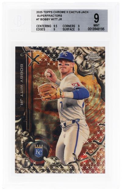 2025 Topps Chrome X Cactus Jack Superfractor Bobby Witt Jr #7 1/1 BGS 9