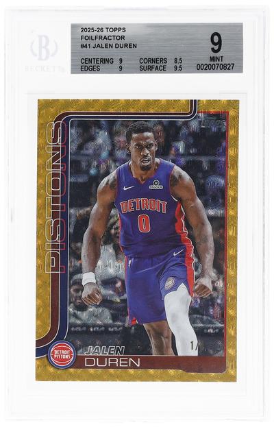 2025 Topps Chrome Foilfractor Jalen Duren #41 /1