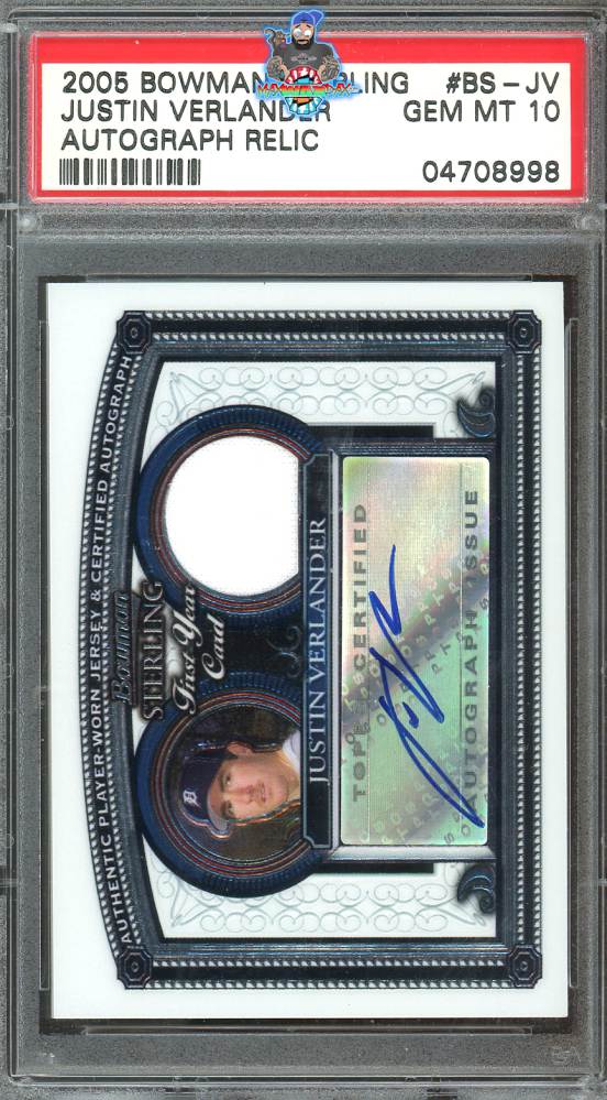 2005 Bowman Sterling Autograph Relic Justin Verlander #JV