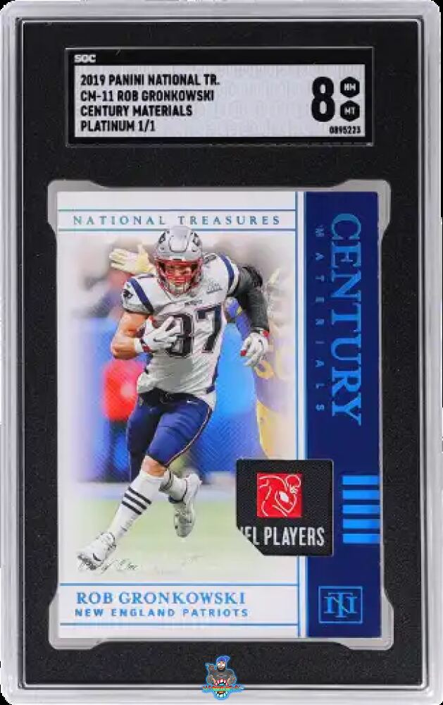 2019 Panini National Treasures Century Mat. Platinum 1/1 Rob Gronkowski #CM-11