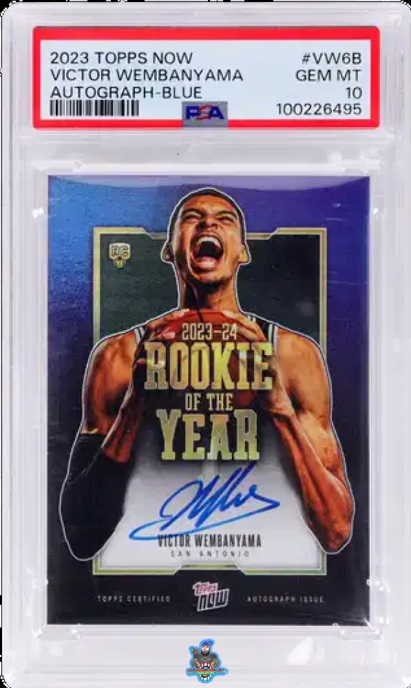 2023 Topps Now Rookie of the Year Autograph Blue Victor Wembanyama #VW6 /49