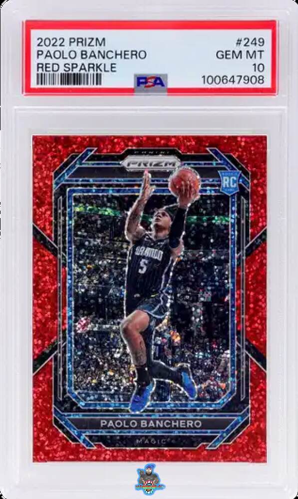 2022 Panini Prizm Red Sparkle Prizm Paolo Banchero #249