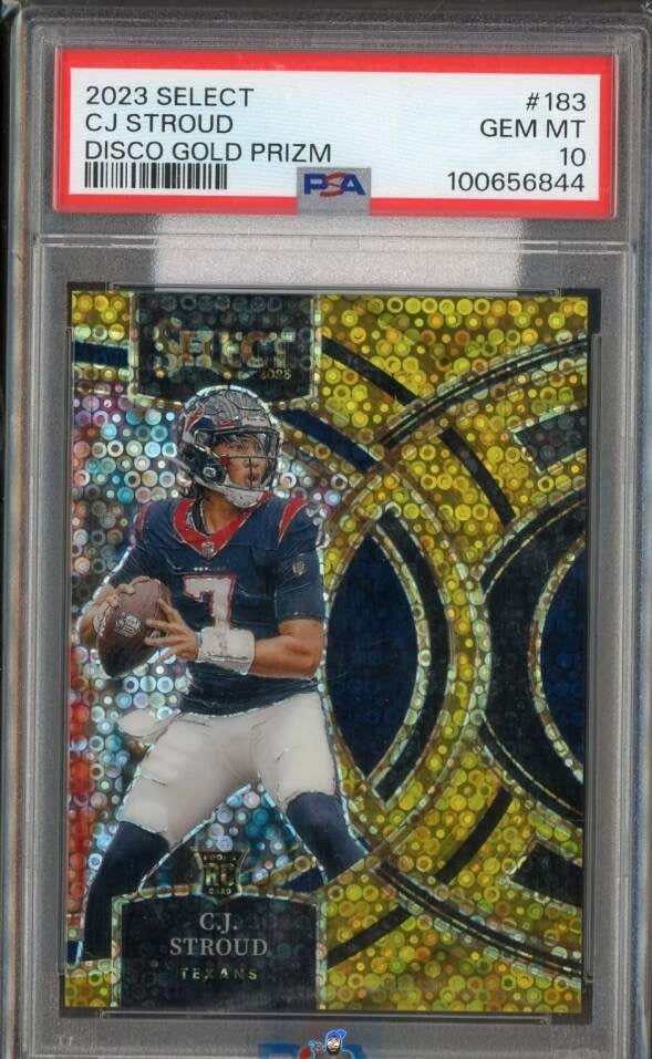 2023 Panini Select Premier Level Gold Disco Prizm CJ Stroud #183 /10
