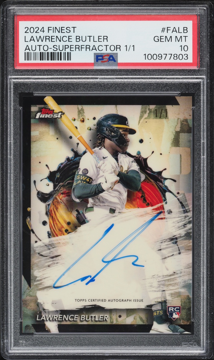 2024 Topps Finest Finest Autographs Auto-Superfractor 1/1 Lawrence Butler #FALB