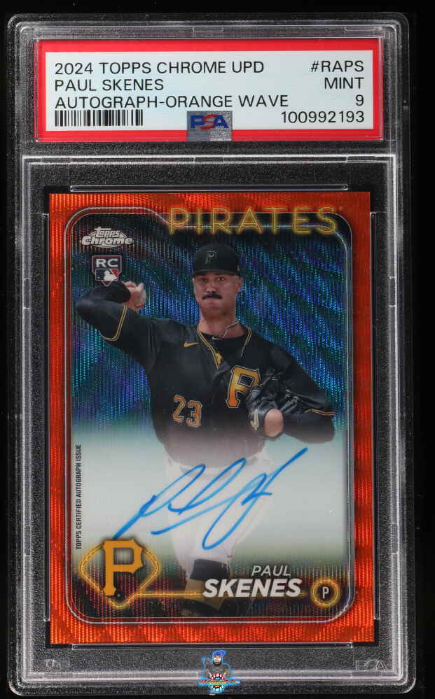 2024 Topps Chrome Update Rookie Autograph Orange Wave Paul Skenes #RAPS /25