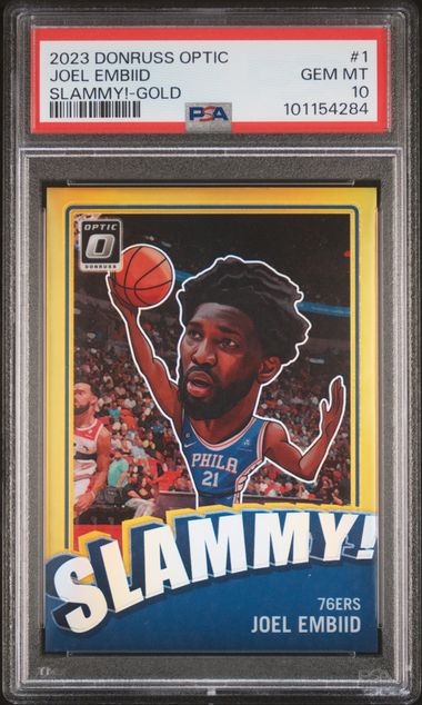 2023 Donruss Optic Slammy Gold Joel Embiid #1 /10