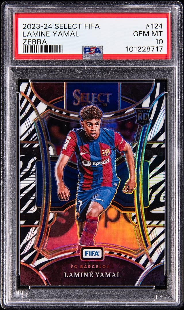 2023 Panini Select Fifa Mezzanine Zebra Lamine Yamal #124 /25